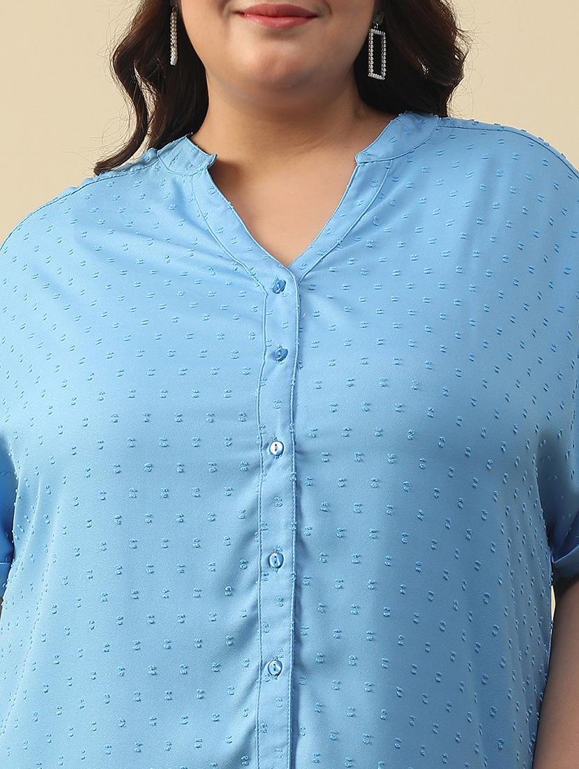 women plus size self designed short sleeve top - 21981190 - Standard Image - 3