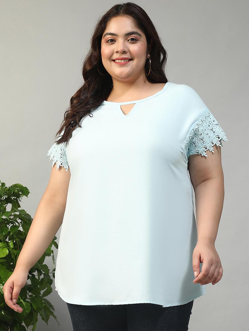 women plus size solid short sleeve top - 21981193 - Zoom Image - 0