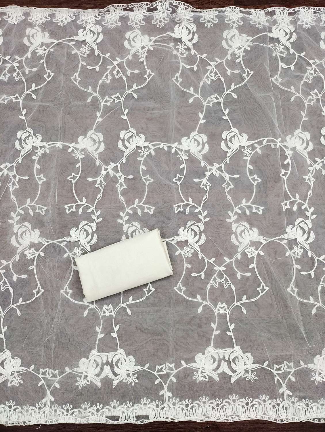 women embroidered unstitched suit set - 21981204 -  Standard Image - 3