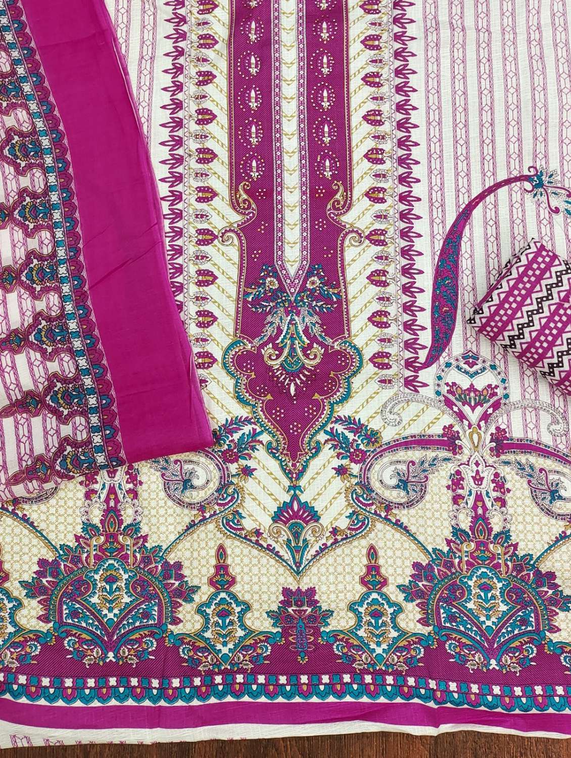 women printed unstitched suit set - 21981215 -  Standard Image - 3