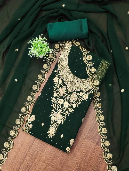 women embroidered unstitched suit set - 21981220 -  Standard Image - 0