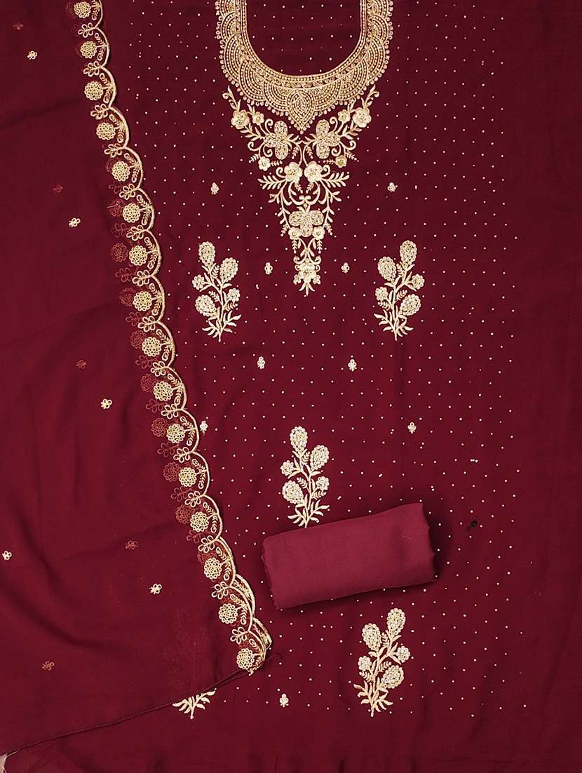 women embroidered unstitched suit set - 21981223 -  Standard Image - 3