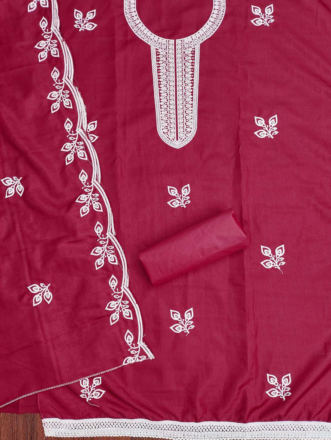 women embroidered unstitched suit set - 21981225 -  Standard Image - 3