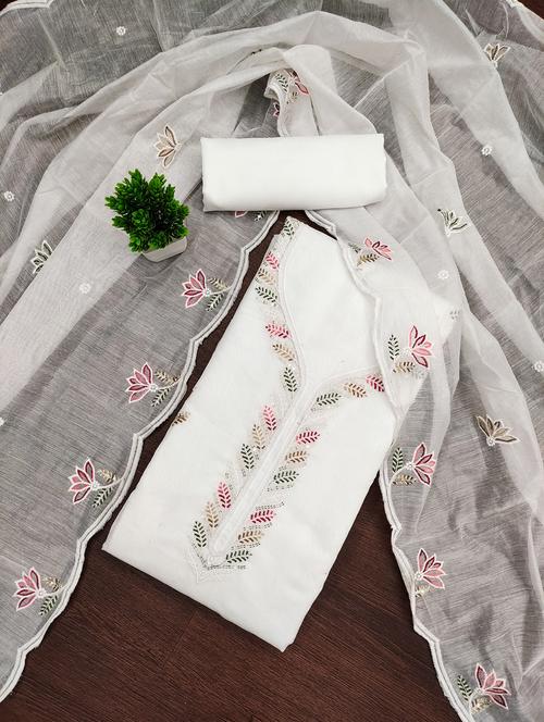 women embroidered unstitched suit set - 21981244 -  Standard Image - 0