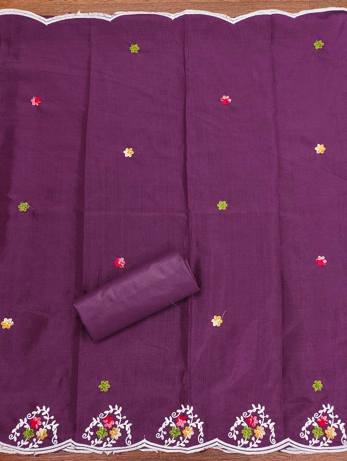women embroidered unstitched suit set - 21981255 - Standard Image - 3