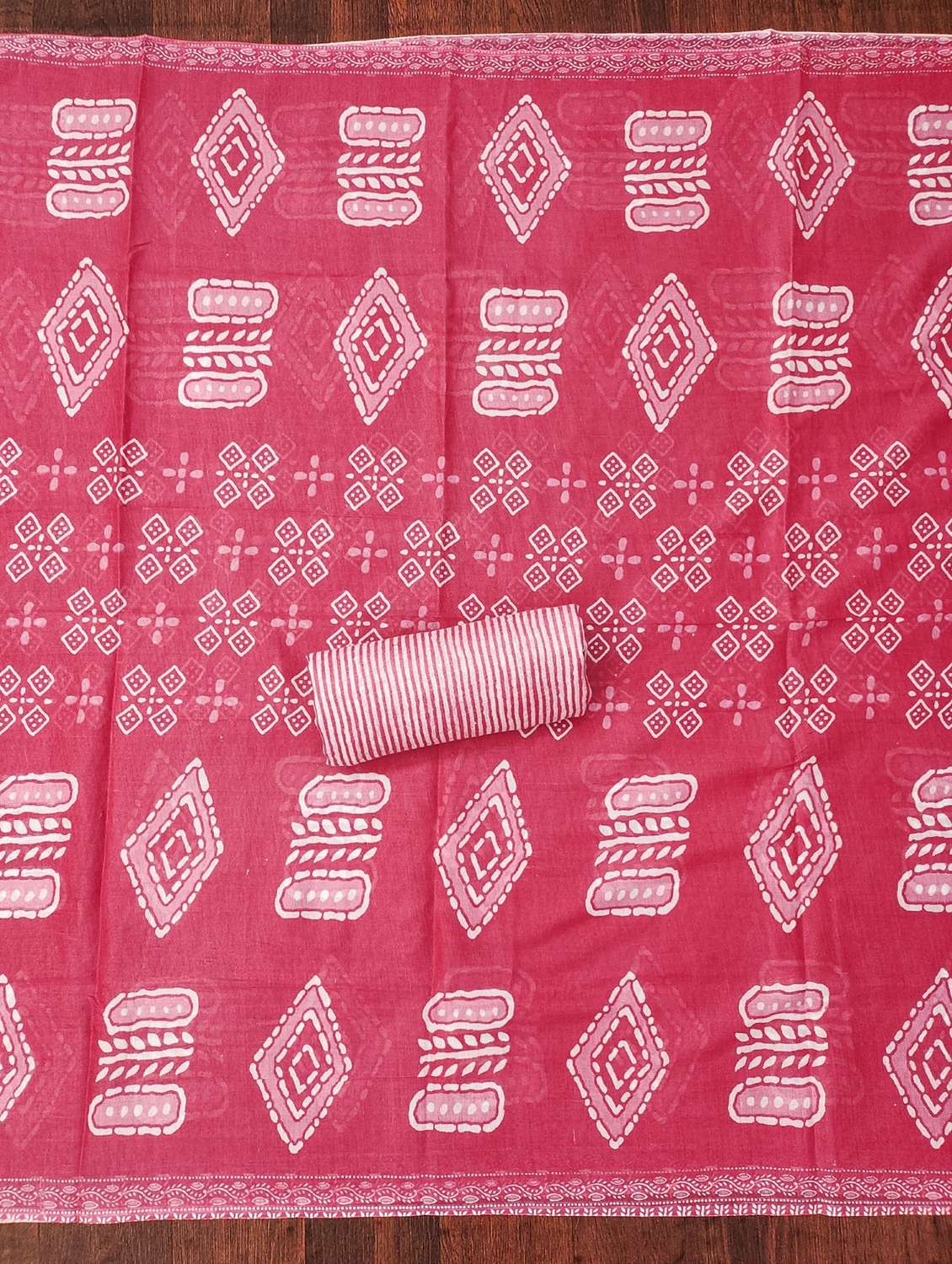 women printed with embroidered work unstitched suit set - 21981260 -  Standard Image - 3