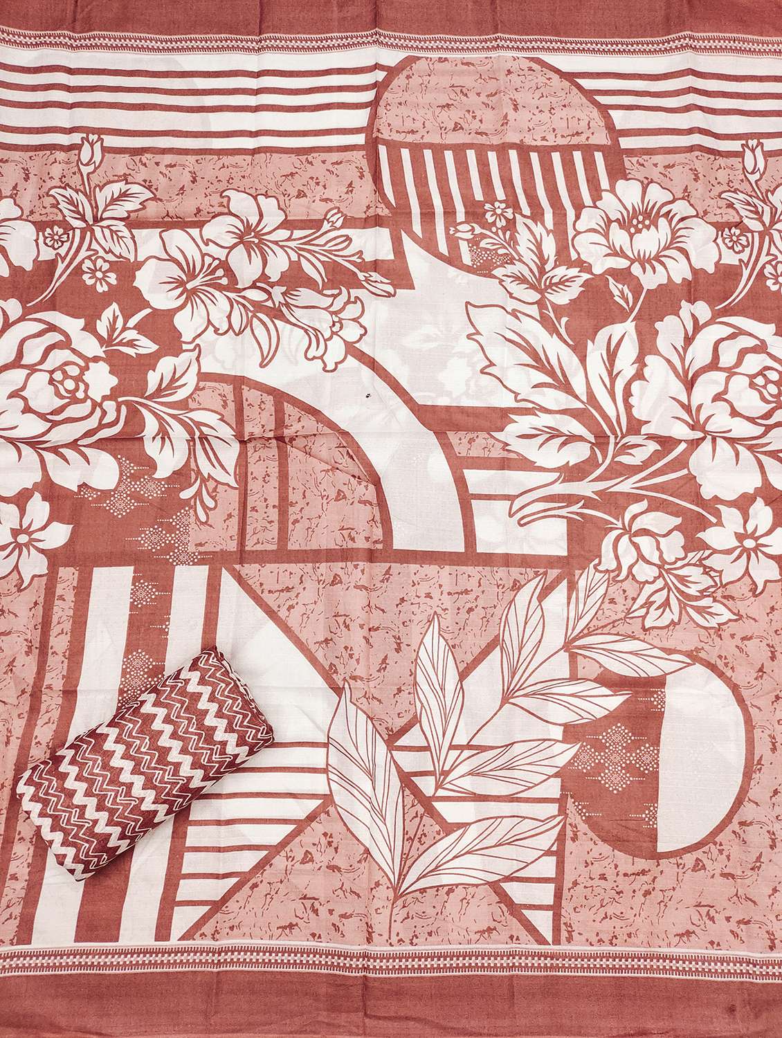 women printed with embroidery work unstitched suit set - 21981266 -  Standard Image - 3