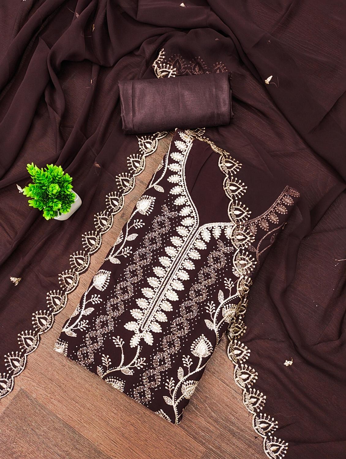women embroidered unstitched suit set - 21981325 -  Zoom Image - 0