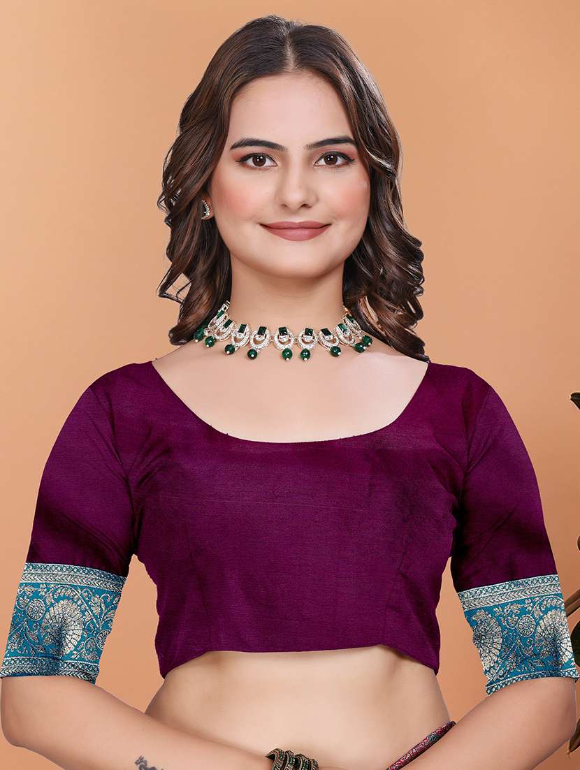 women self design bordered saree with blouse - 21981346 - Standard Image - 5
