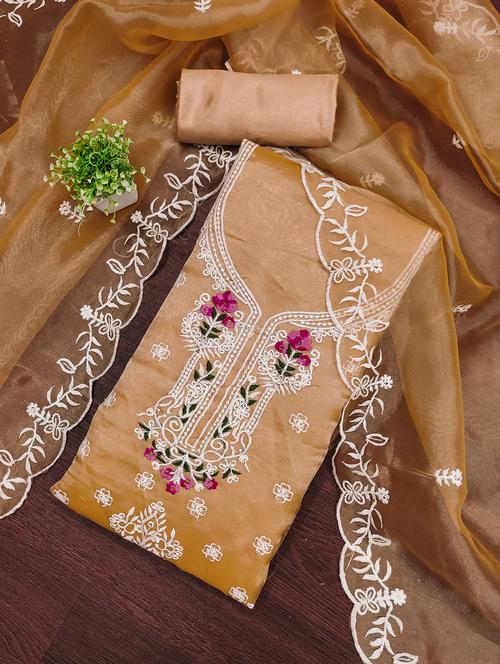 women embroidered unstitched suit set - 21981414 - Standard Image - 0