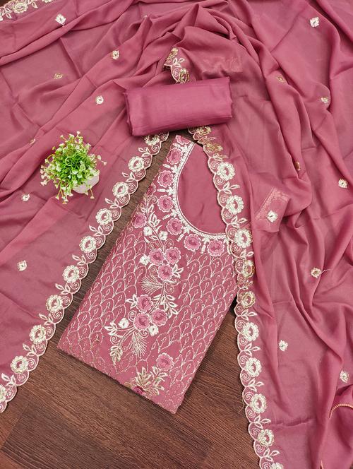 women embroidered unstitched suit set - 21981421 - Standard Image - 0