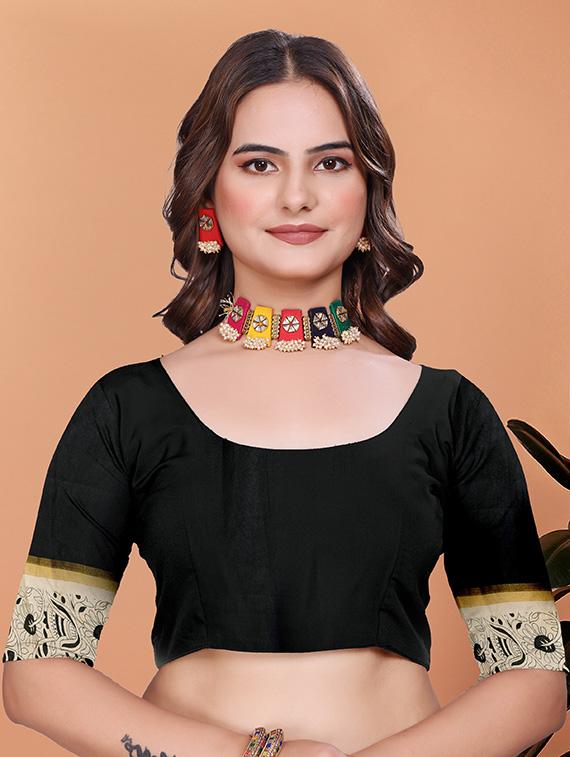 women kalamkari printed saree with blouse - 21981434 - Standard Image - 3