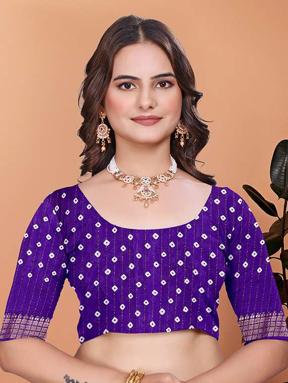 women kalamkari printed bordered saree with blouse - 21981450 - Standard Image - 3