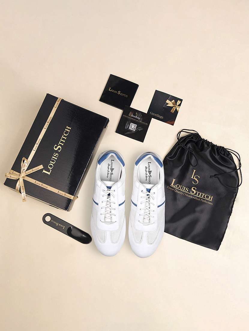 men white solid lace up sneaker - 21981507 -  Standard Image - 5