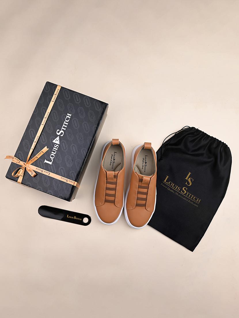 men solid brown slip on sneaker - 21981508 - Standard Image - 5