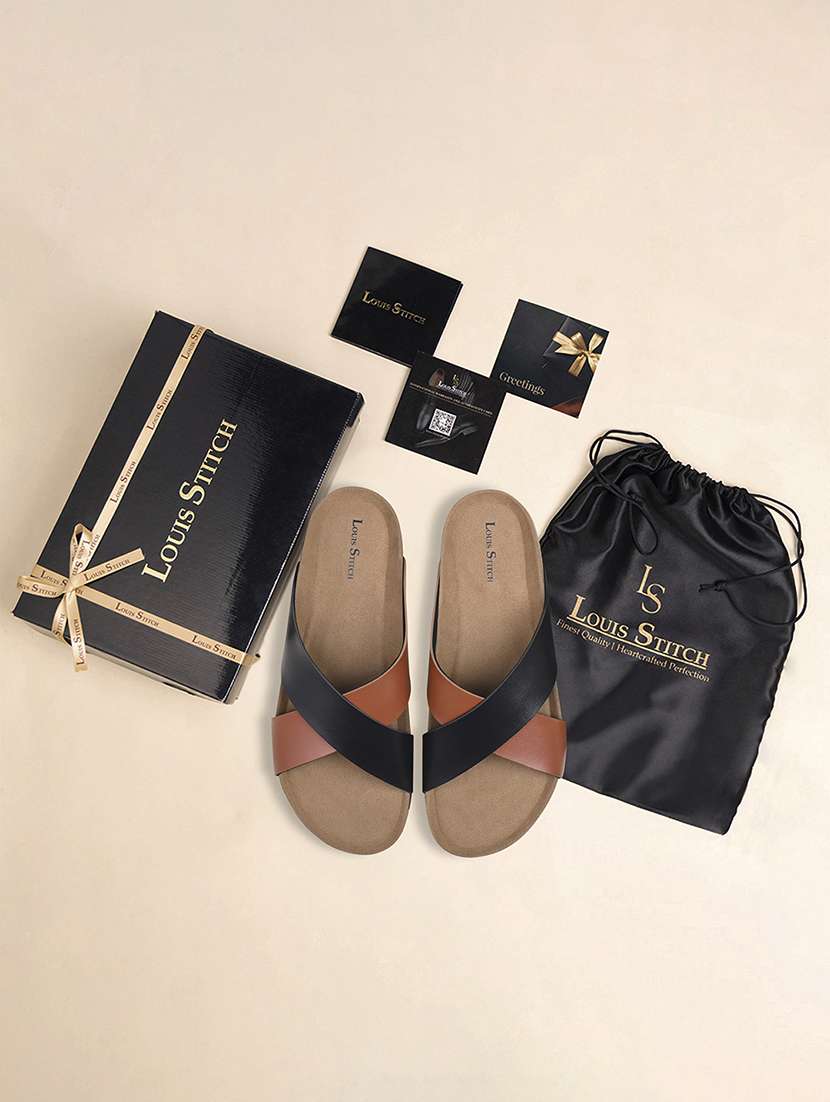 men tan slip on sandal - 21981515 -  Standard Image - 5