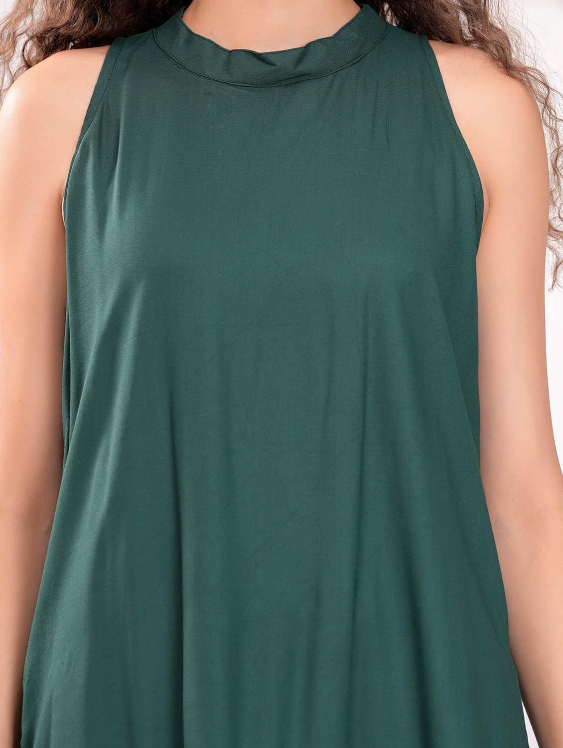 women printed halter neck sleeveless a-line dress - 21981551 - Standard Image - 5