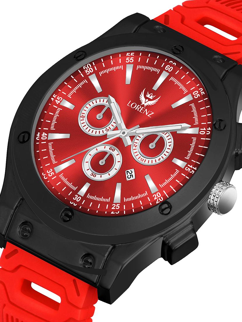 men sporty analog watch with silicone strap - 21981559 - Standard Image - 3