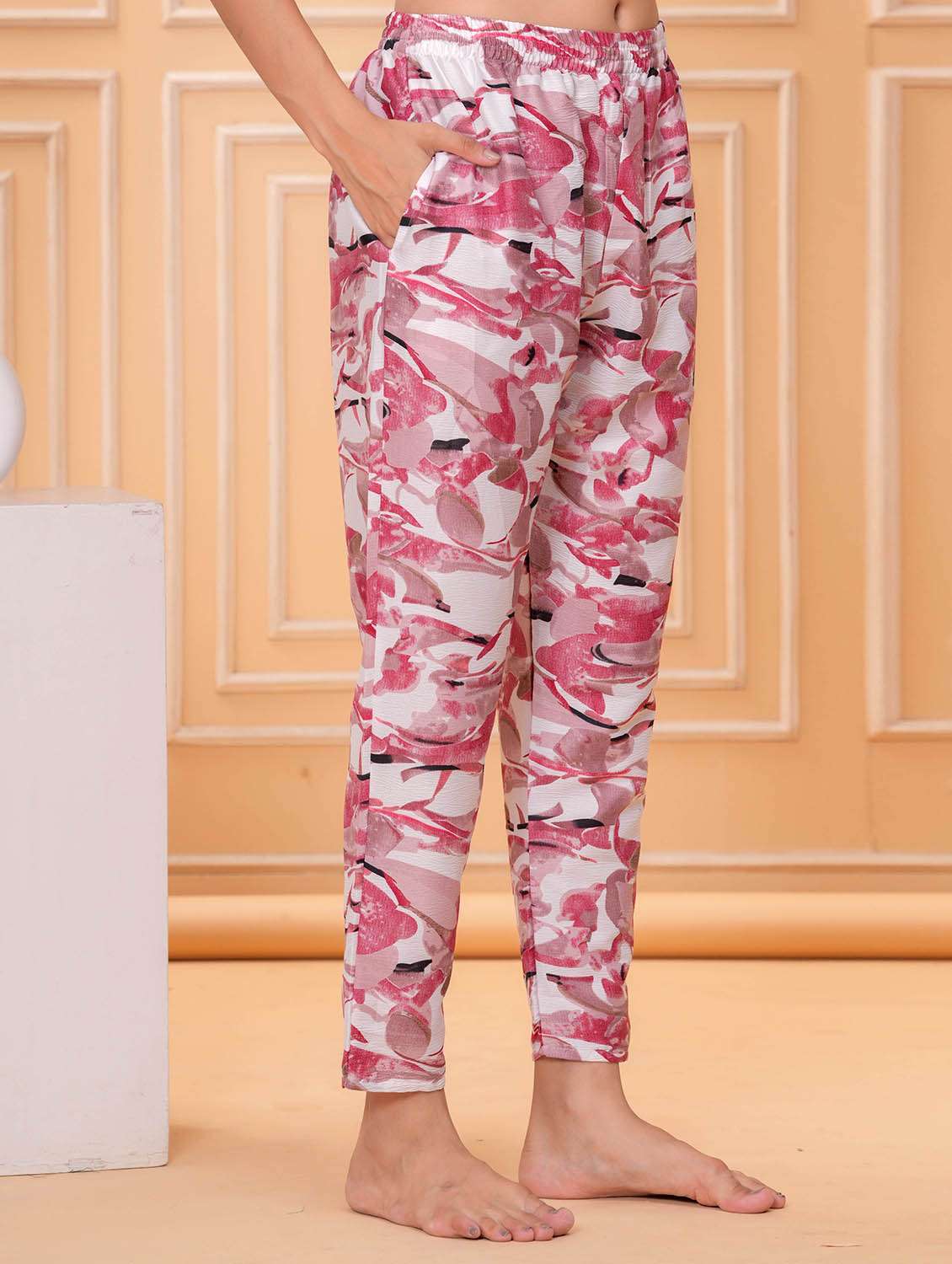 women printed short sleeve nightwear pyjama set - 21981619 -  Standard Image - 5