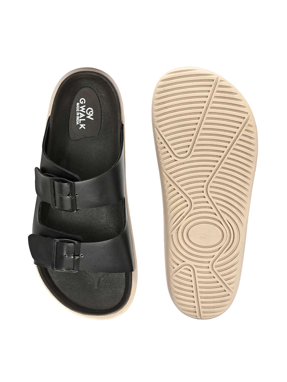 men solid slip on sandal - 21981679 -  Standard Image - 5