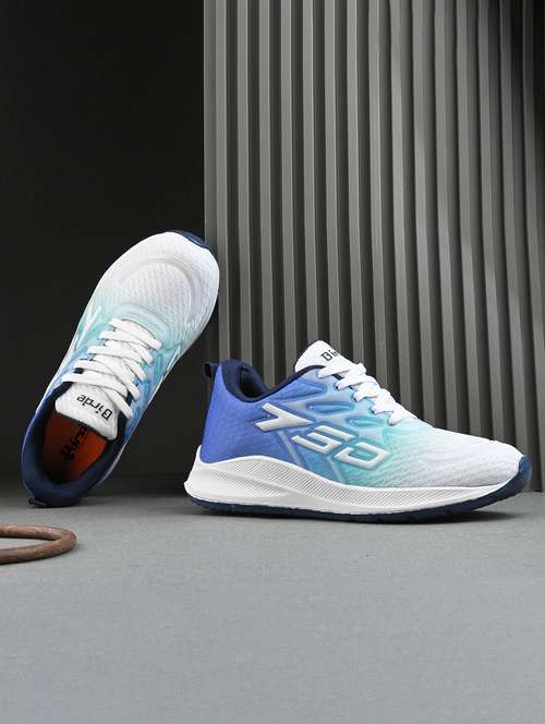 men blue lace-up sport shoe - 21981705 -  Standard Image - 0