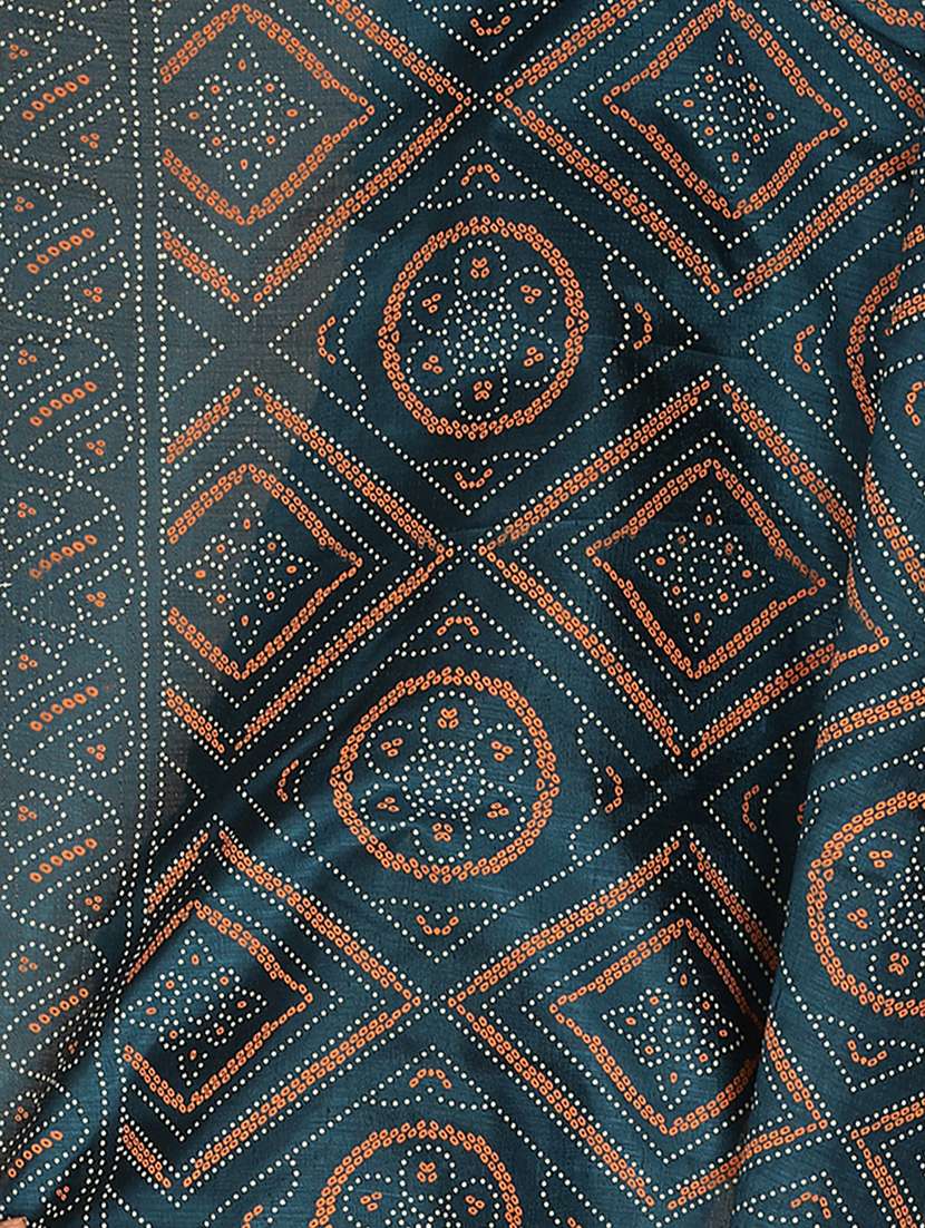 women bandhani printed saree with blouse - 21981720 -  Standard Image - 3