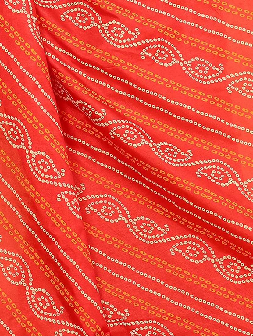 women bandhani printed saree with blouse - 21981724 -  Standard Image - 5