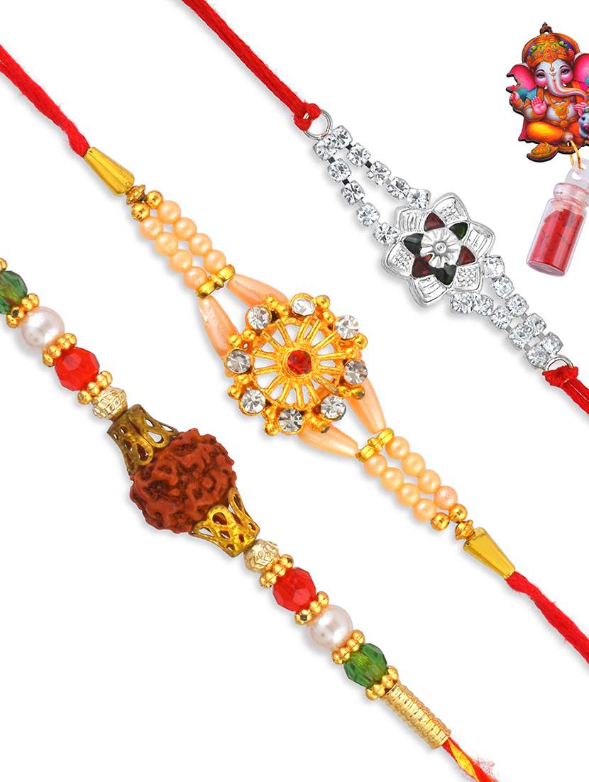 pack of 3 gold plated rakhi - 21981742 -  Standard Image - 3