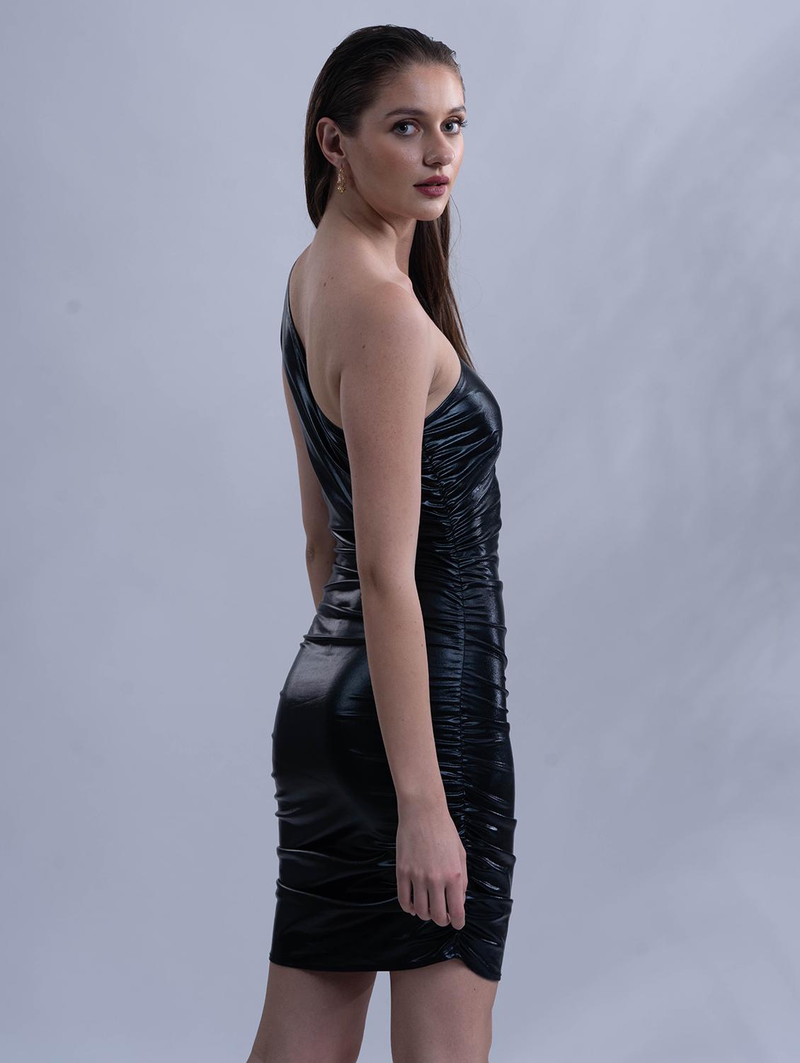 women black single shoulder bodycon dress - 21981784 - Standard Image - 3
