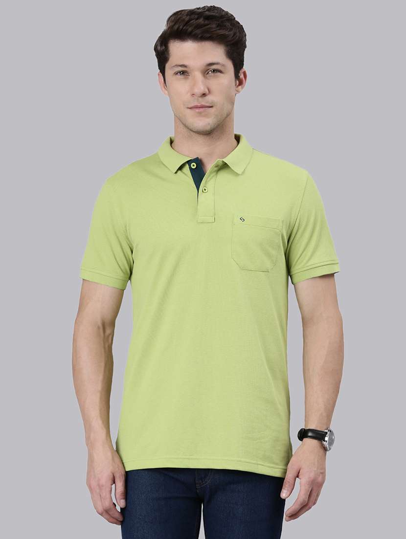 men solid short sleeve regular fit polo t-shirt