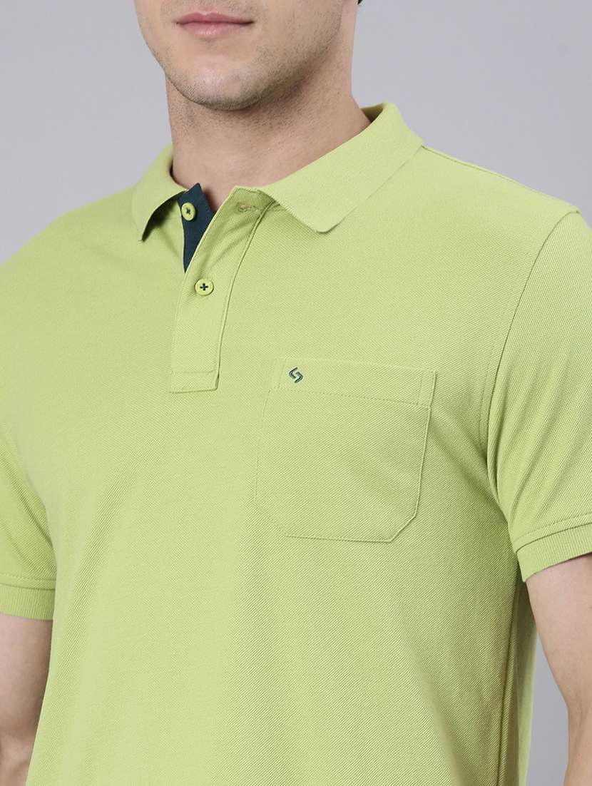 men solid short sleeve regular fit polo t-shirt - 21981856 -  Standard Image - 3