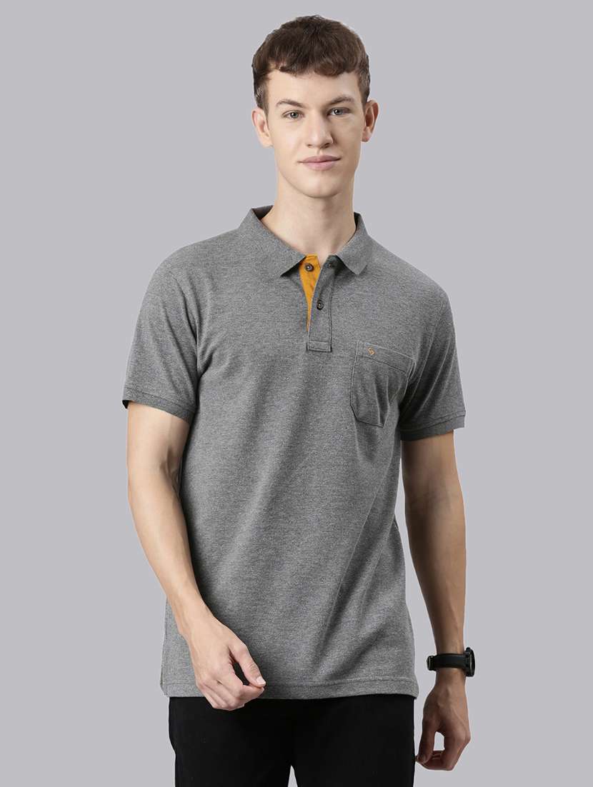 men solid short sleeve regular fit polo t-shirt