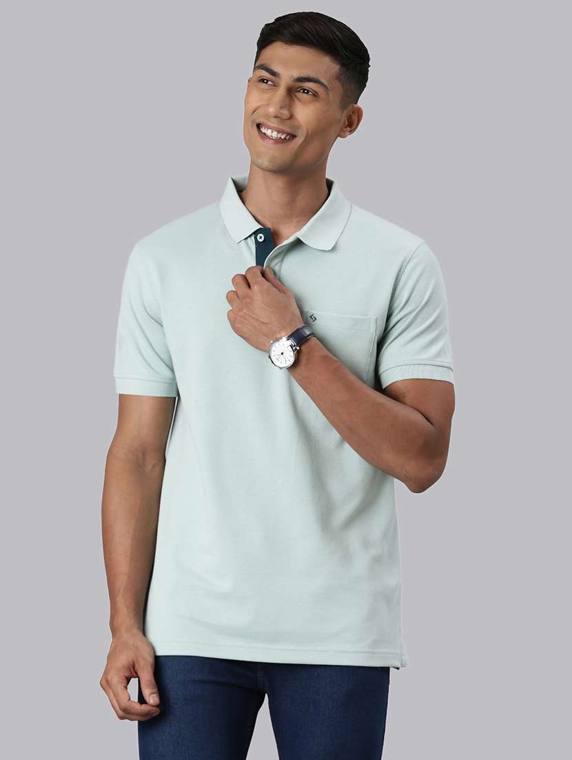 men solid short sleeve regular fit polo t-shirt