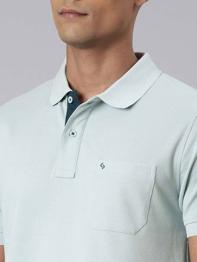 men solid short sleeve regular fit polo t-shirt - 21981859 -  Standard Image - 3