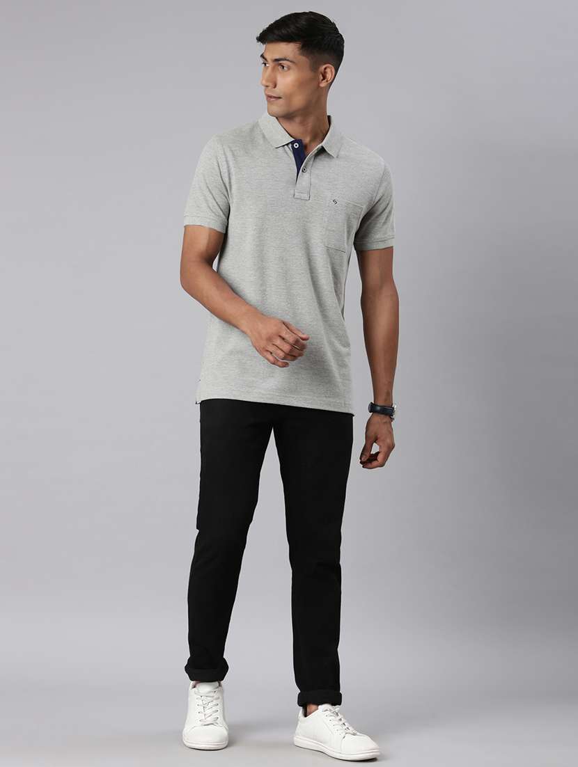 men solid short sleeve regular fit polo t-shirt - 21981862 -  Standard Image - 3
