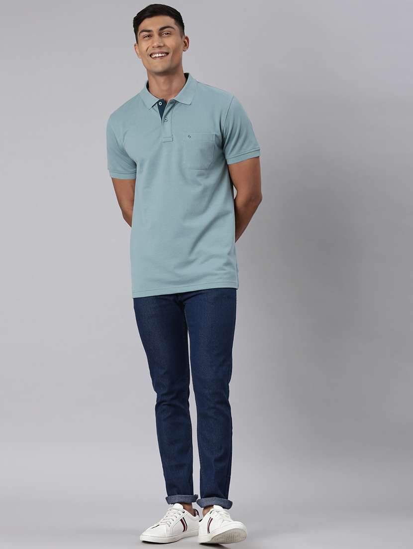 men solid short sleeve regular fit polo t-shirt - 21981863 -  Standard Image - 3