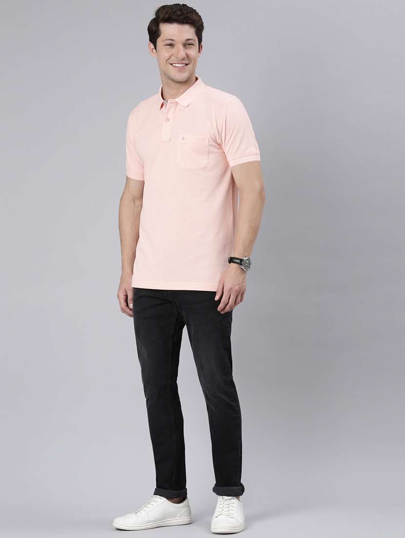 men solid short sleeve regular fit polo t-shirt - 21981868 -  Standard Image - 3