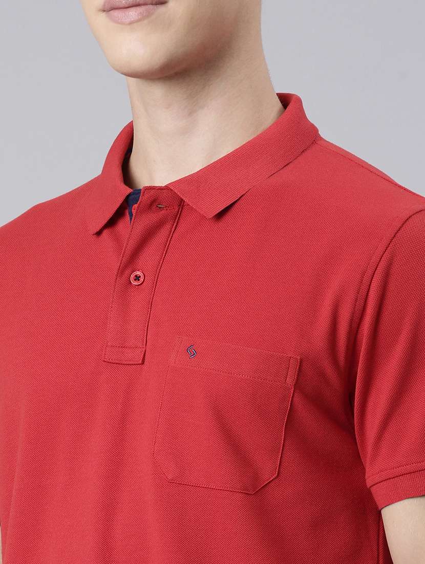 men solid short sleeve regular fit polo t-shirt - 21981871 - Standard Image - 3