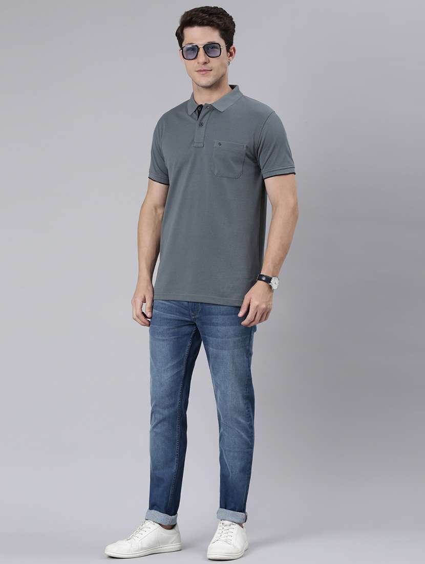 men solid short sleeve regular fit polo t-shirt - 21981873 -  Standard Image - 3