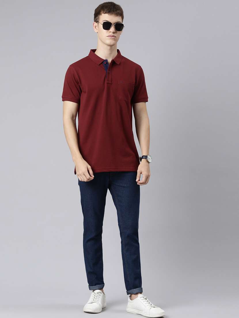 men solid short sleeve regular fit polo t-shirt - 21981874 -  Standard Image - 3