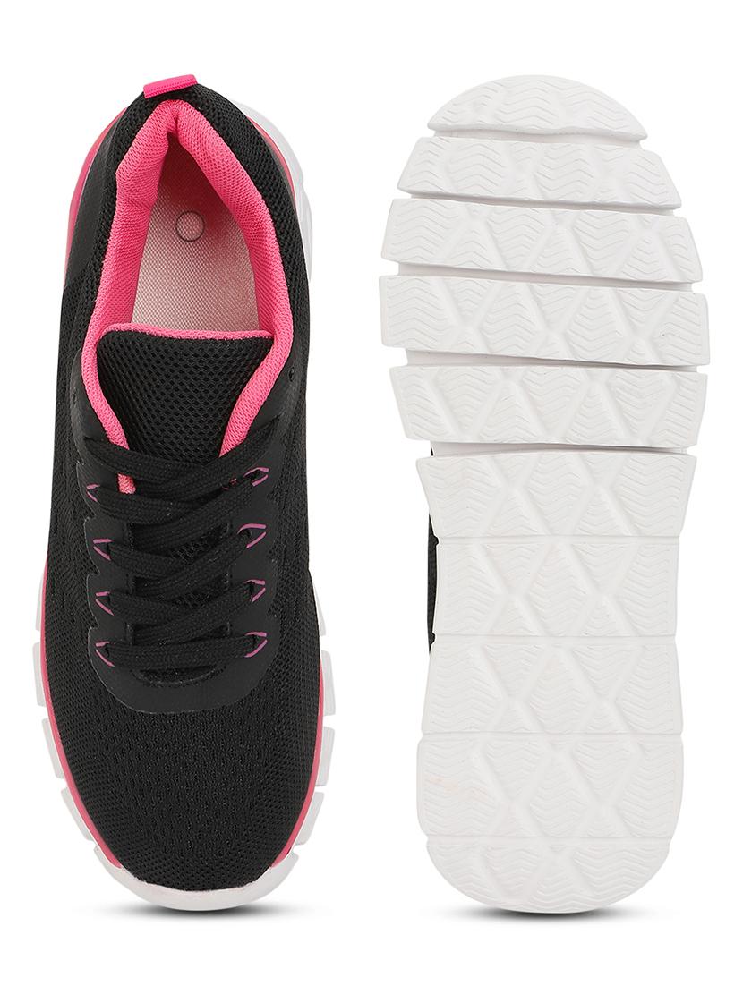 women black lace-up sports shoe - 21981876 - Standard Image - 5
