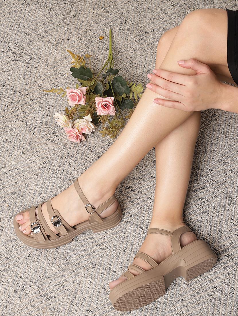women beige ankle strap platform sandal - 21981895 - Zoom Image - 0