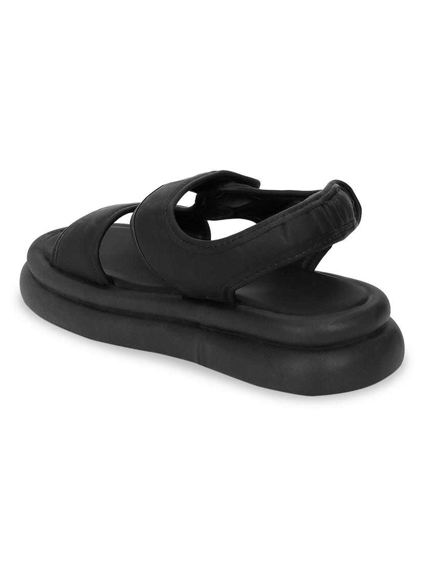 women black back strap platform sandal - 21981902 - Standard Image - 3