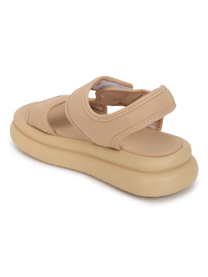 women beige back strap platform sandal - 21981903 - Standard Image - 3