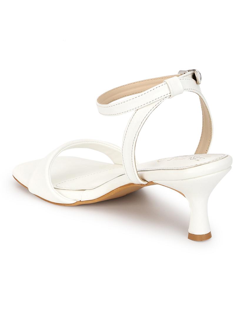 women white solid ankle strap sandal - 21981912 - Standard Image - 3