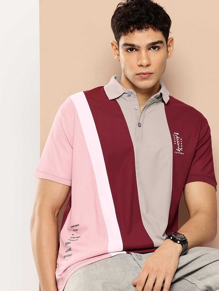 men color block short sleeve regular fit polo t-shirt - 21981917 -  Zoom Image - 0