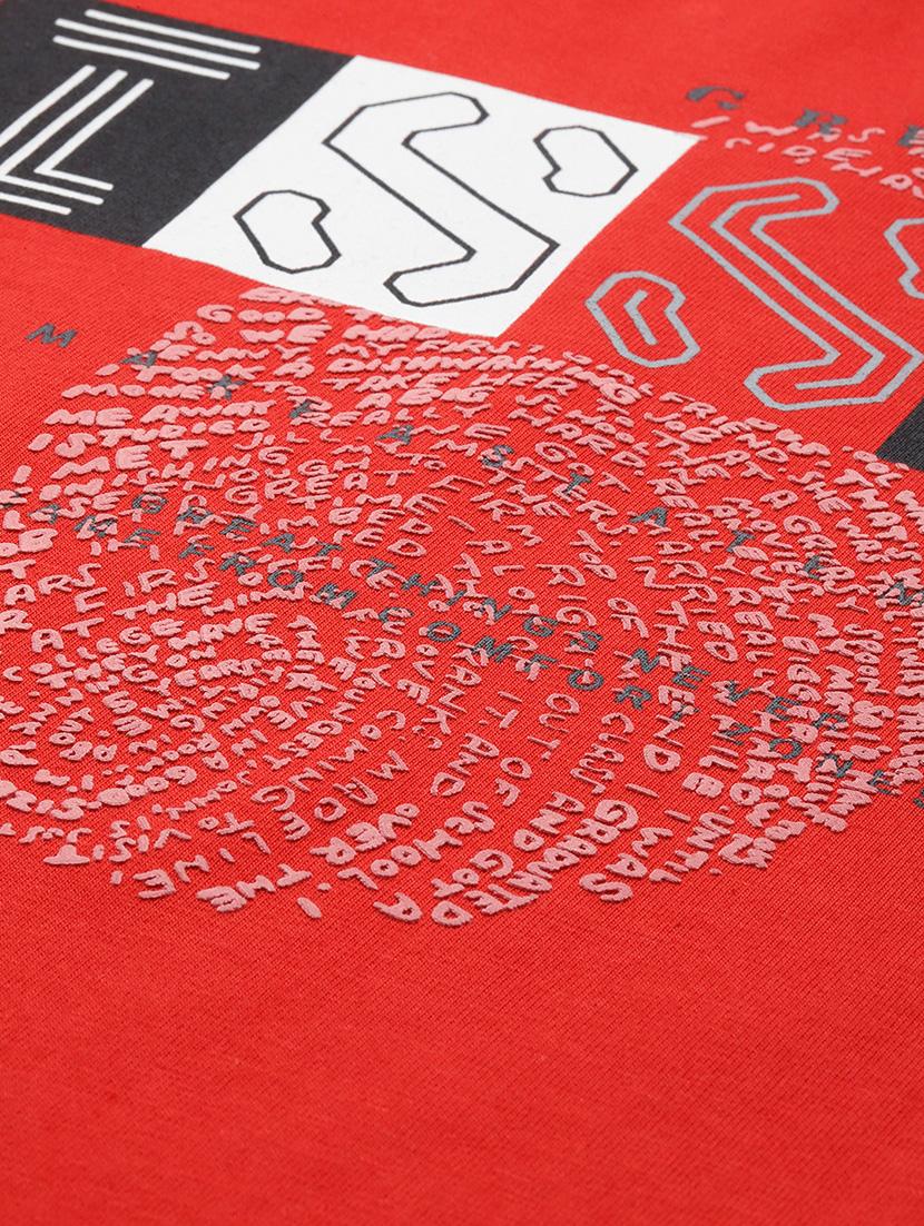 men chest print round neck regular fit t-shirt - 21981930 - Standard Image - 3