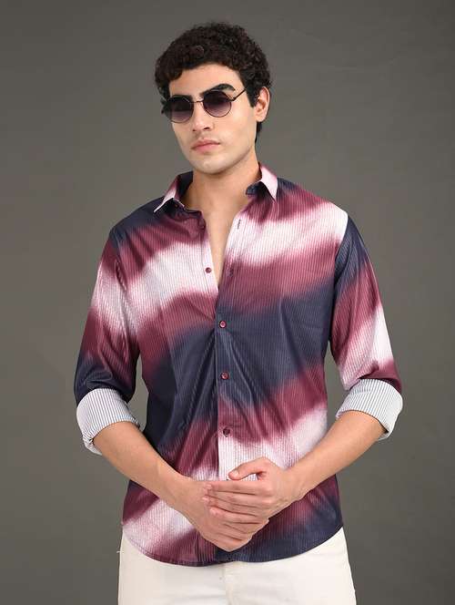 men printed long sleeve regular fit casual shirt - 21982189 -  Standard Image - 0