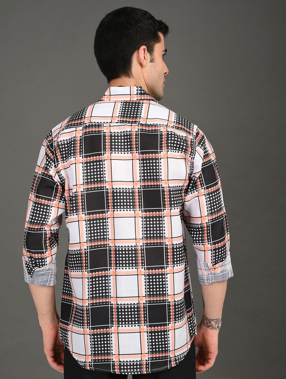 men checkered long sleeve regular fit casual shirt - 21982199 - Standard Image - 3