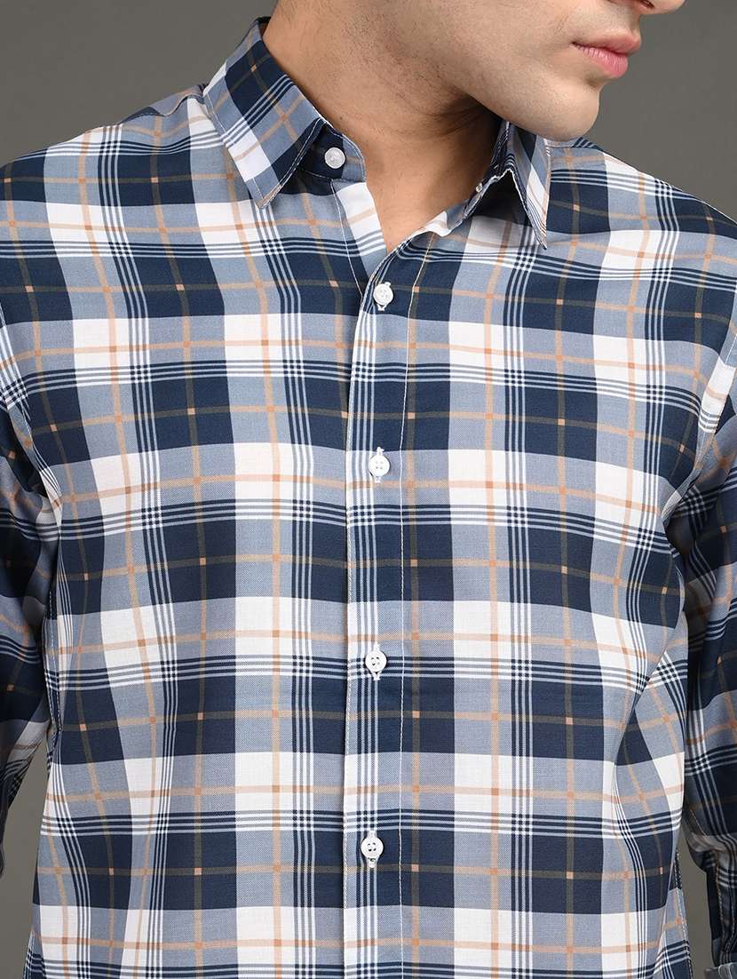 men checkered long sleeve regular fit casual shirt - 21982204 -  Standard Image - 3